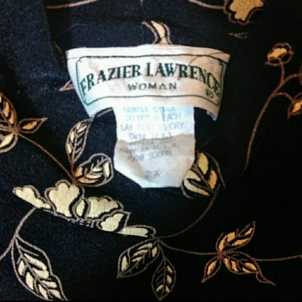 Frazier Lawrence woman black and tan flora… - Picture 8 of 8